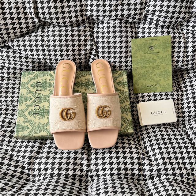 出厂： Gucci 古驰2024顶级专柜 新款限定 官网上新 独家首发 Gucci 古驰 24Ss 平底拖 古驰拖 Gucci美鞋 Gucci鞋控 时装周新款